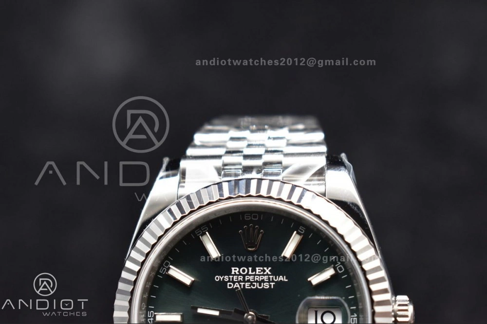 DateJust 41 126334 Clean 1:1 Best Edition 904L Steel Green Stick Dial on Jubilee Bracelet VR Neat 405