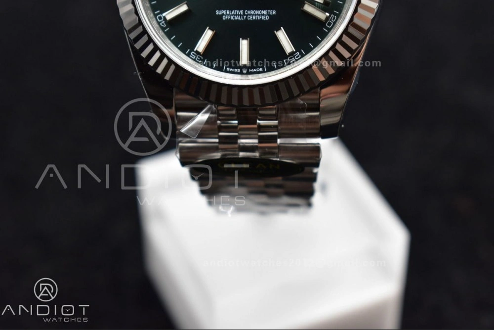 DateJust 41 126334 Clean 1:1 Best Edition 904L Steel Green Stick Dial on Jubilee Bracelet VR Neat 405