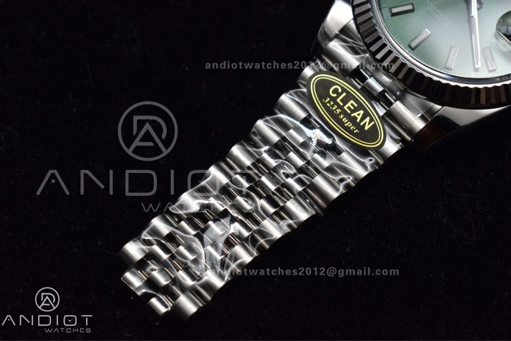 DateJust 41 126334 Clean 1:1 Best Edition 904L Steel Green Stick Dial on Jubilee Bracelet VR Neat 405