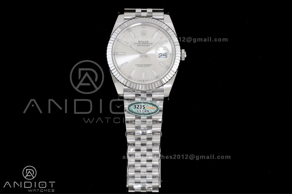 DateJust 41 126334 Clean 1:1 Best Edition 904L Steel Silver Stick Dial on Jubilee Bracelet SH ZipUp 625