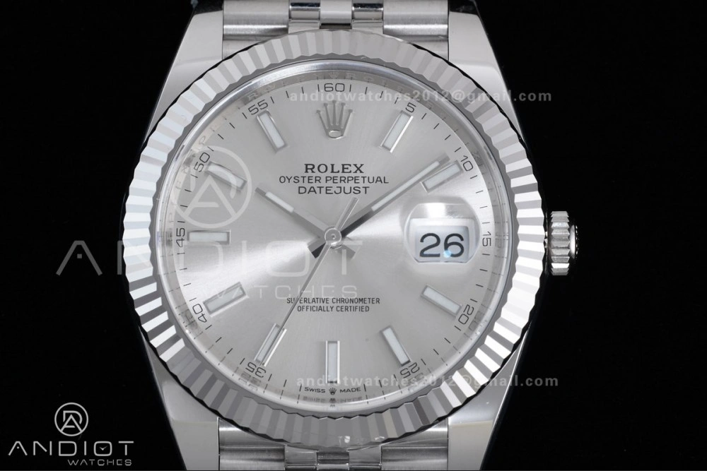 DateJust 41 126334 Clean 1:1 Best Edition 904L Steel Silver Stick Dial on Jubilee Bracelet SH ZipUp 625