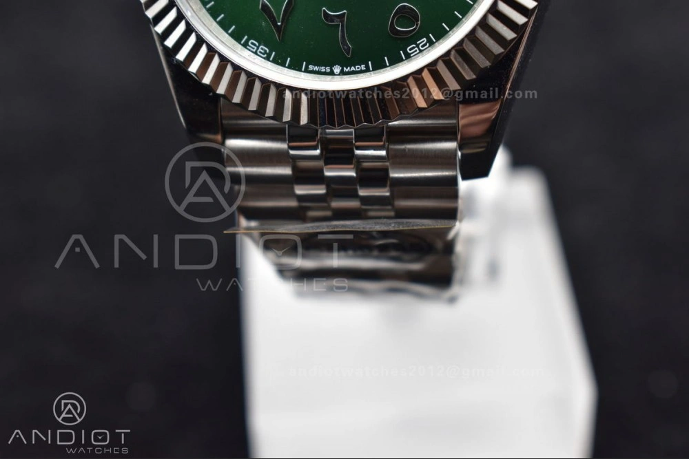 Compact DateJust 41 126334 DIWF 1:1 Best Edition 904L Steel Green Dial Arabic Marker on Jubilee Bracelet SA 638
