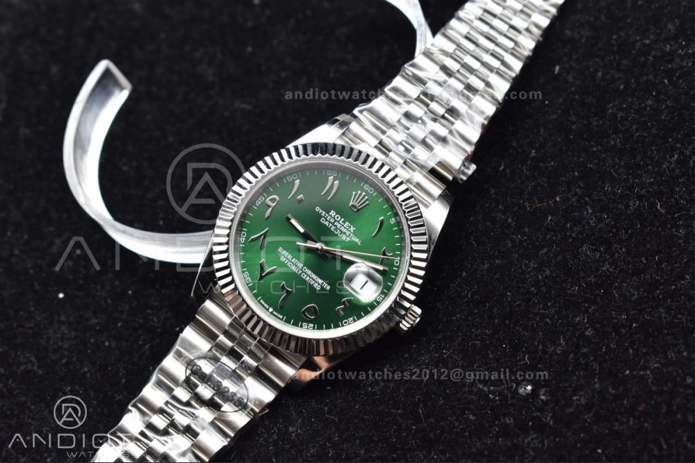 Compact DateJust 41 126334 DIWF 1:1 Best Edition 904L Steel Green Dial Arabic Marker on Jubilee Bracelet SA 638