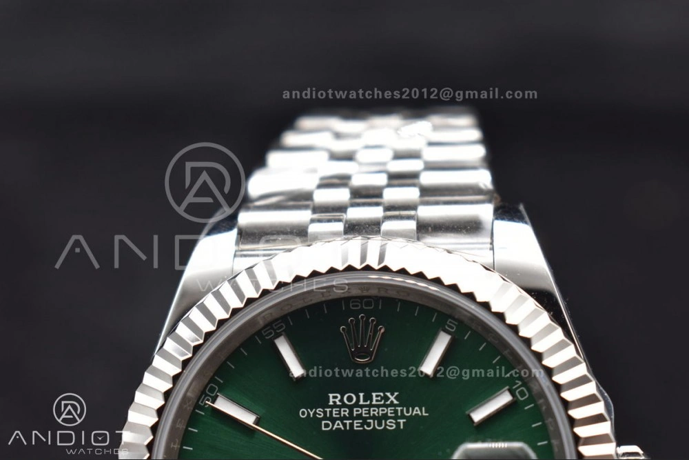 DateJust 41 126334 DIWF 1:1 Best Edition 904L Steel Green Sundust Dial on Jubilee Bracelet SA Original 635