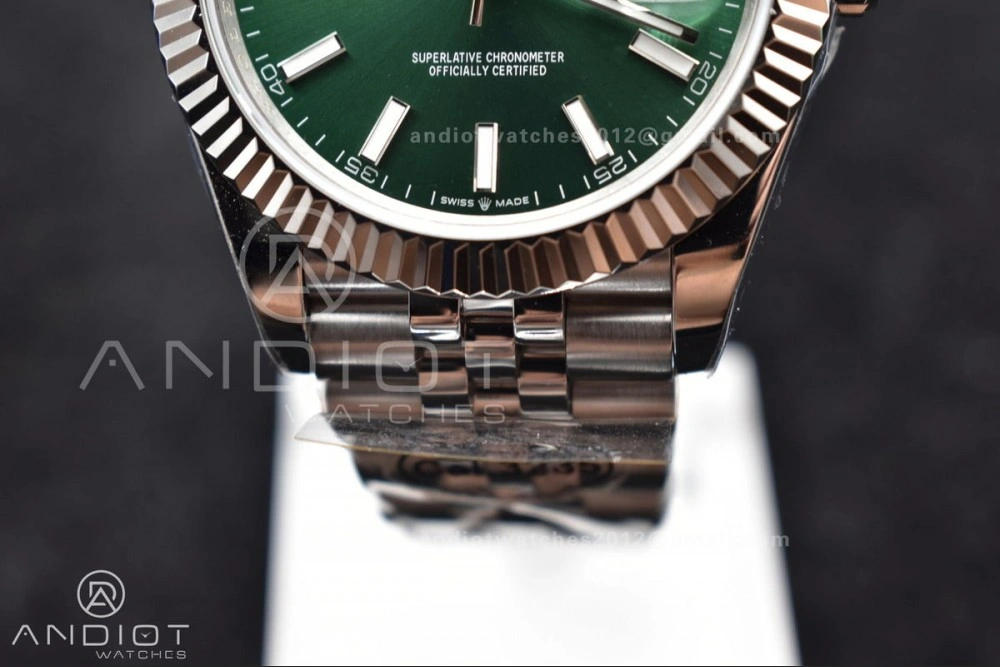 DateJust 41 126334 DIWF 1:1 Best Edition 904L Steel Green Sundust Dial on Jubilee Bracelet SA Original 635