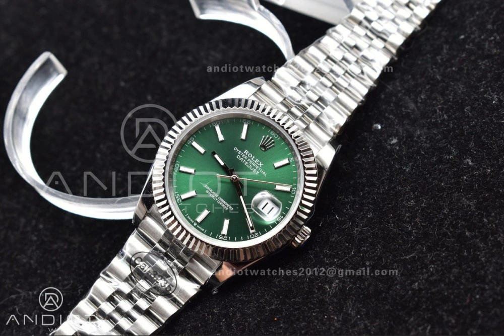 DateJust 41 126334 DIWF 1:1 Best Edition 904L Steel Green Sundust Dial on Jubilee Bracelet SA Original 635