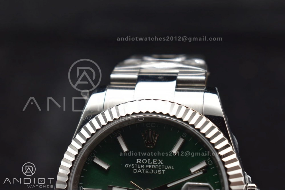 GoodFit DateJust 41 126334 DIWF 1:1 Best Edition 904L Steel Green Sundust Dial on Oyster Bracelet SA 648