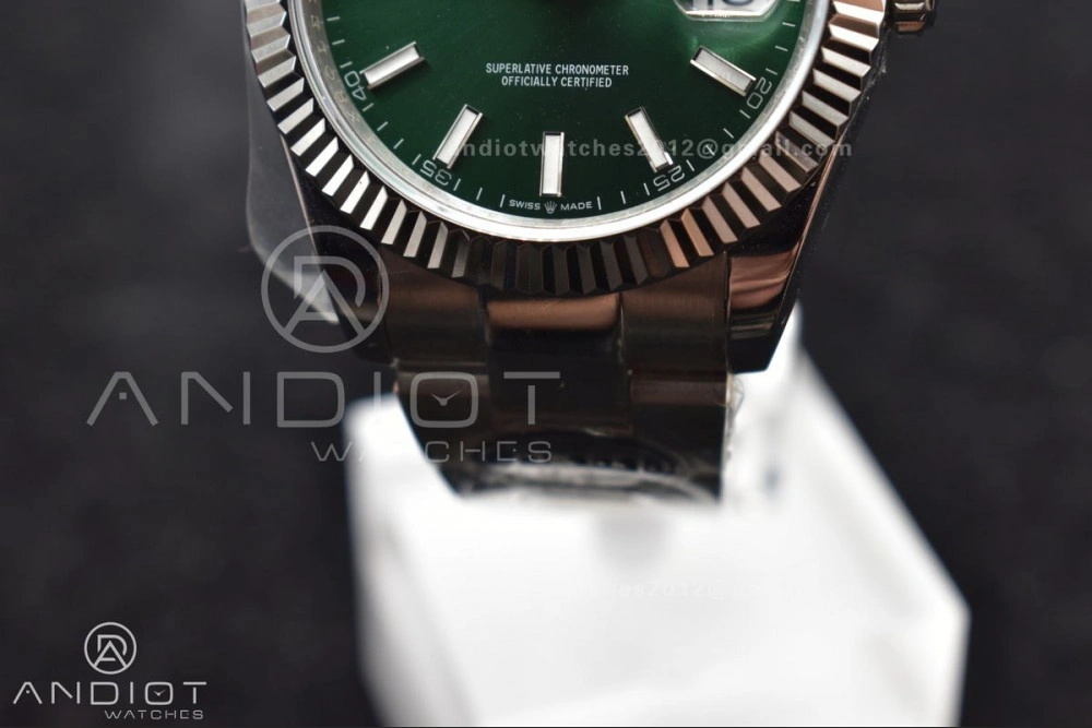GoodFit DateJust 41 126334 DIWF 1:1 Best Edition 904L Steel Green Sundust Dial on Oyster Bracelet SA 648