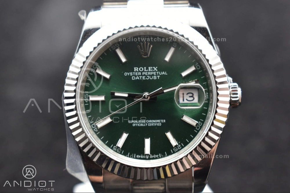 GoodFit DateJust 41 126334 DIWF 1:1 Best Edition 904L Steel Green Sundust Dial on Oyster Bracelet SA 648