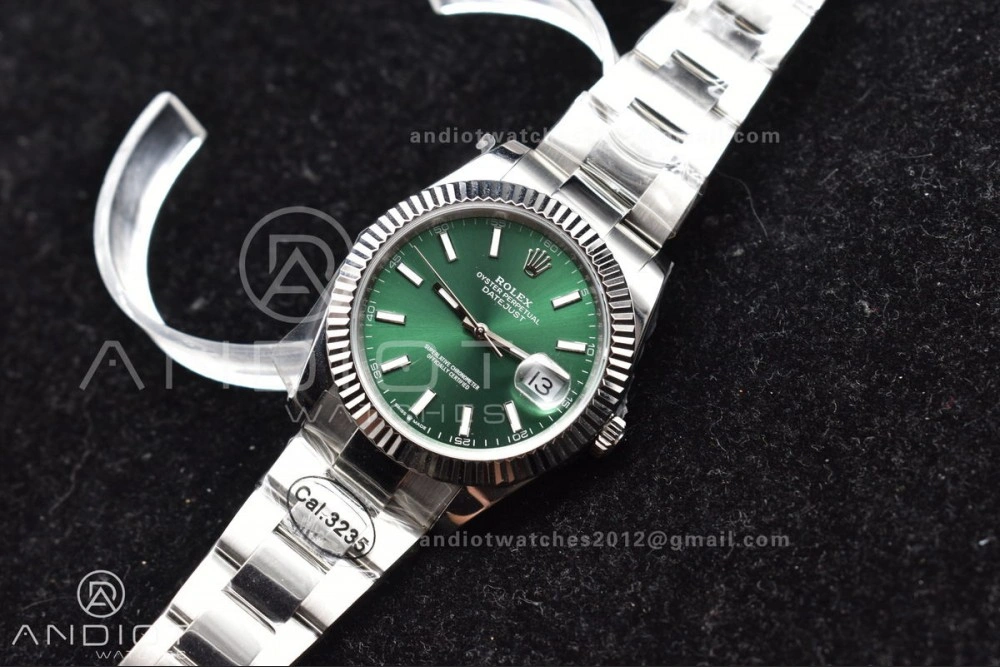 GoodFit DateJust 41 126334 DIWF 1:1 Best Edition 904L Steel Green Sundust Dial on Oyster Bracelet SA 648