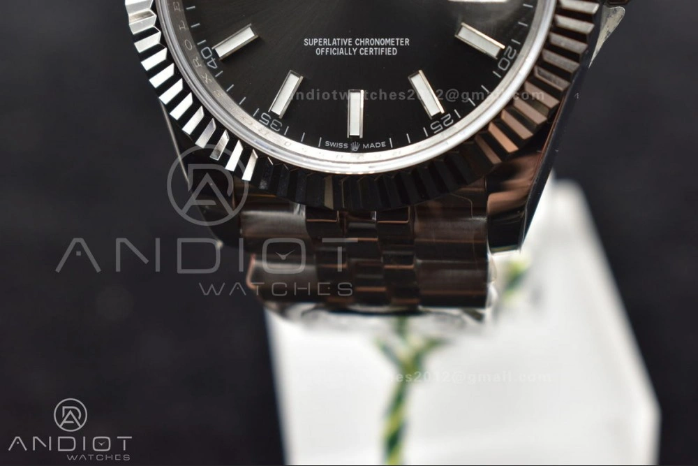 GoAnywhere DateJust 41 126334 DIWF 1:1 Best Edition 904L Steel Grey Stick Dial on Jubilee Bracelet SA 639