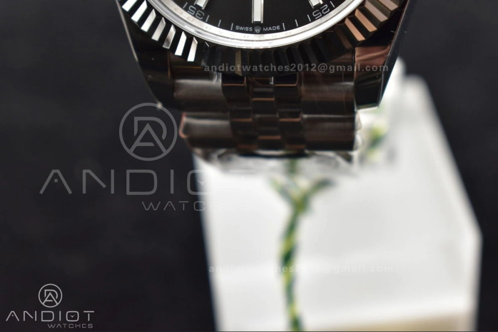 GoAnywhere DateJust 41 126334 DIWF 1:1 Best Edition 904L Steel Grey Stick Dial on Jubilee Bracelet SA 639