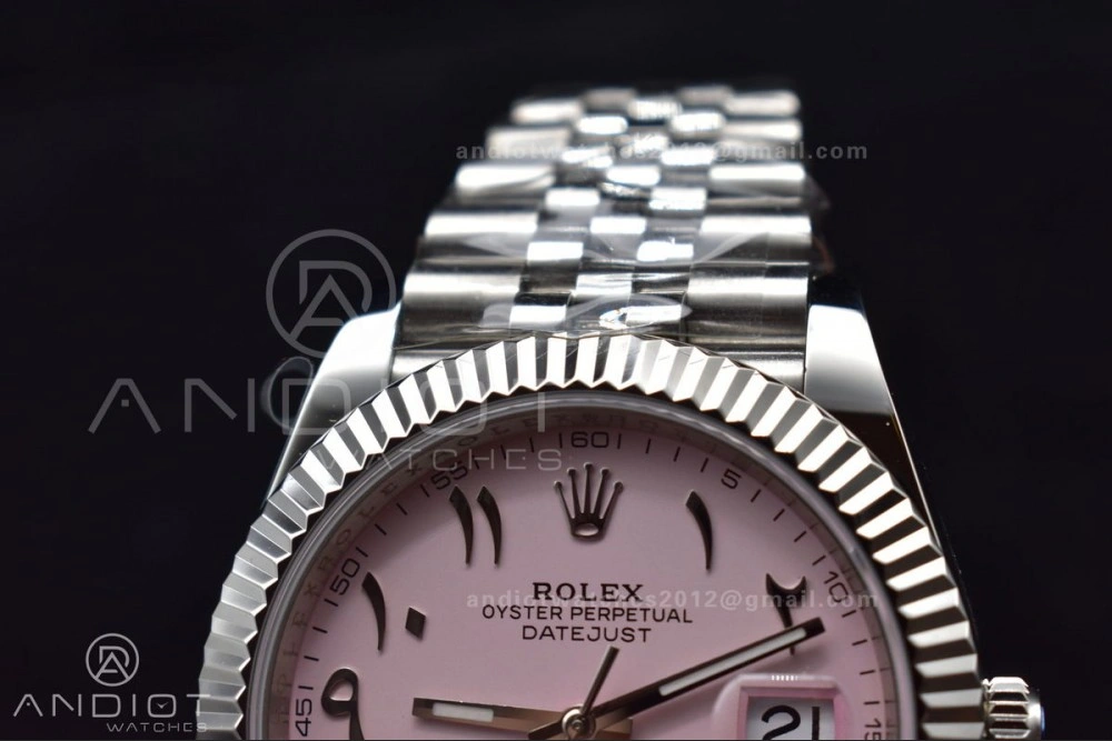 Reliable DateJust 41 126334 DIWF 1:1 Best Edition 904L Steel Pink Dial Arabic Marker on Jubilee Bracelet SA 647