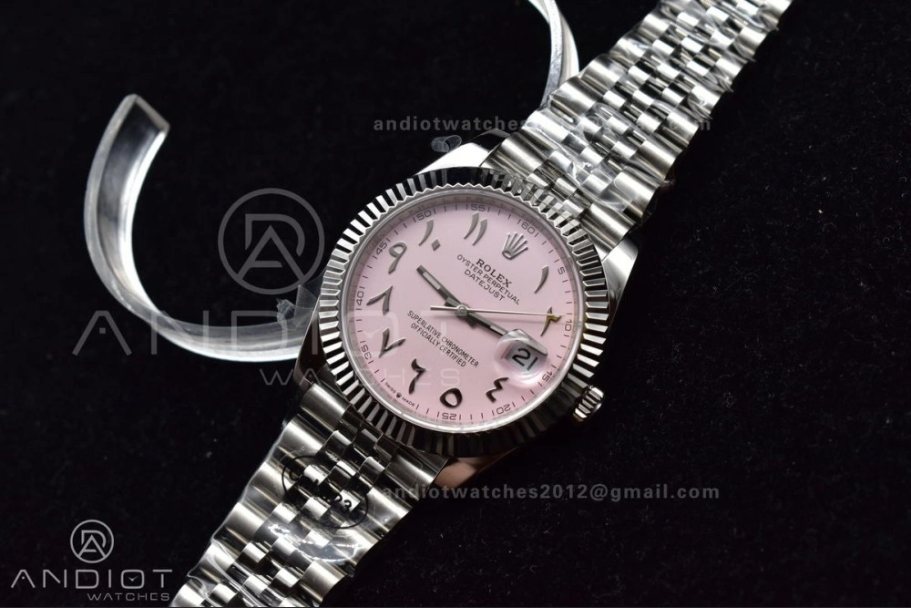 Reliable DateJust 41 126334 DIWF 1:1 Best Edition 904L Steel Pink Dial Arabic Marker on Jubilee Bracelet SA 647