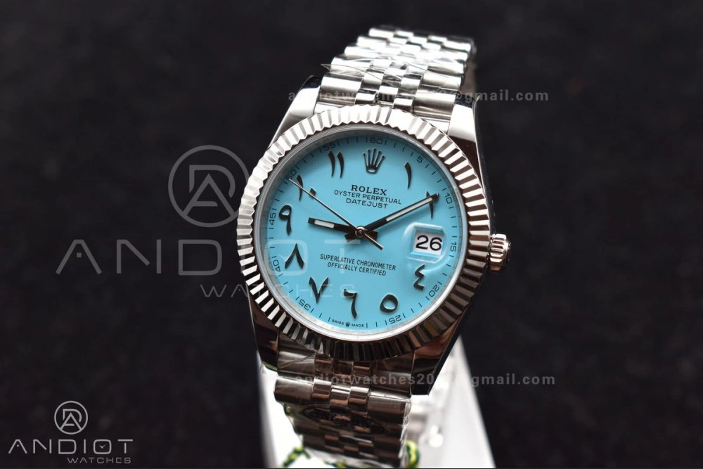 DateJust 41 126334 DIWF 1:1 Best Edition 904L Steel Tiffany Blue Dial Arabic Marker on Jubilee Bracelet SA Seasonal 636
