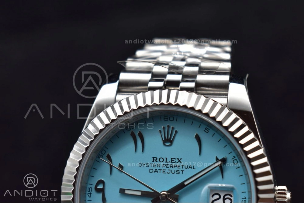 DateJust 41 126334 DIWF 1:1 Best Edition 904L Steel Tiffany Blue Dial Arabic Marker on Jubilee Bracelet SA Seasonal 636