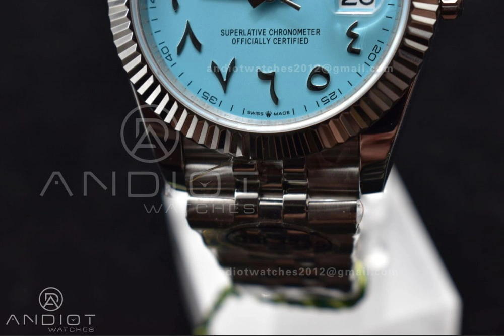 DateJust 41 126334 DIWF 1:1 Best Edition 904L Steel Tiffany Blue Dial Arabic Marker on Jubilee Bracelet SA Seasonal 636
