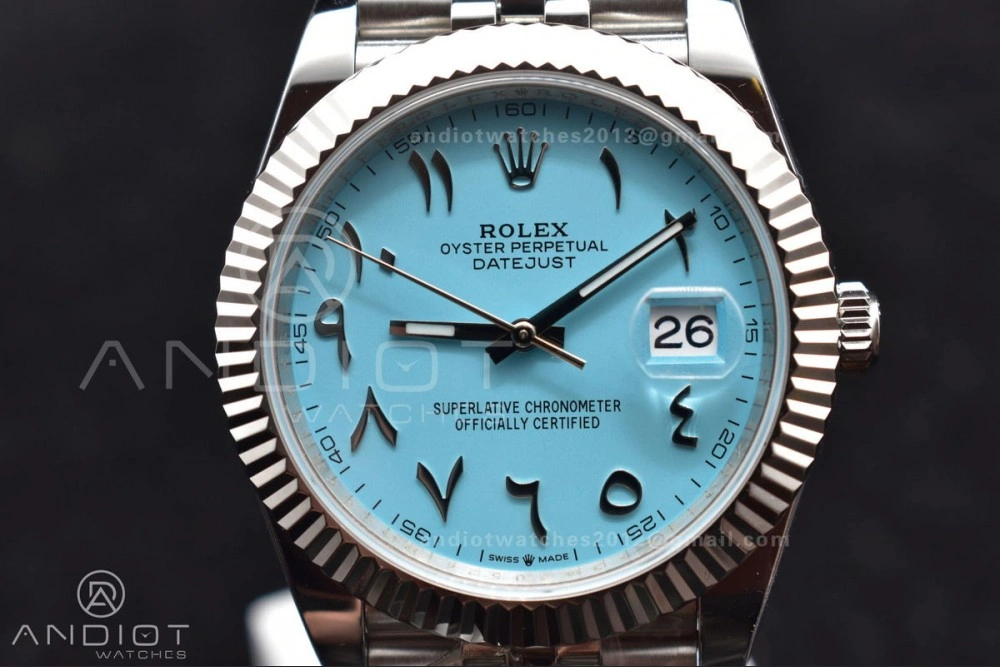 DateJust 41 126334 DIWF 1:1 Best Edition 904L Steel Tiffany Blue Dial Arabic Marker on Jubilee Bracelet SA Seasonal 636