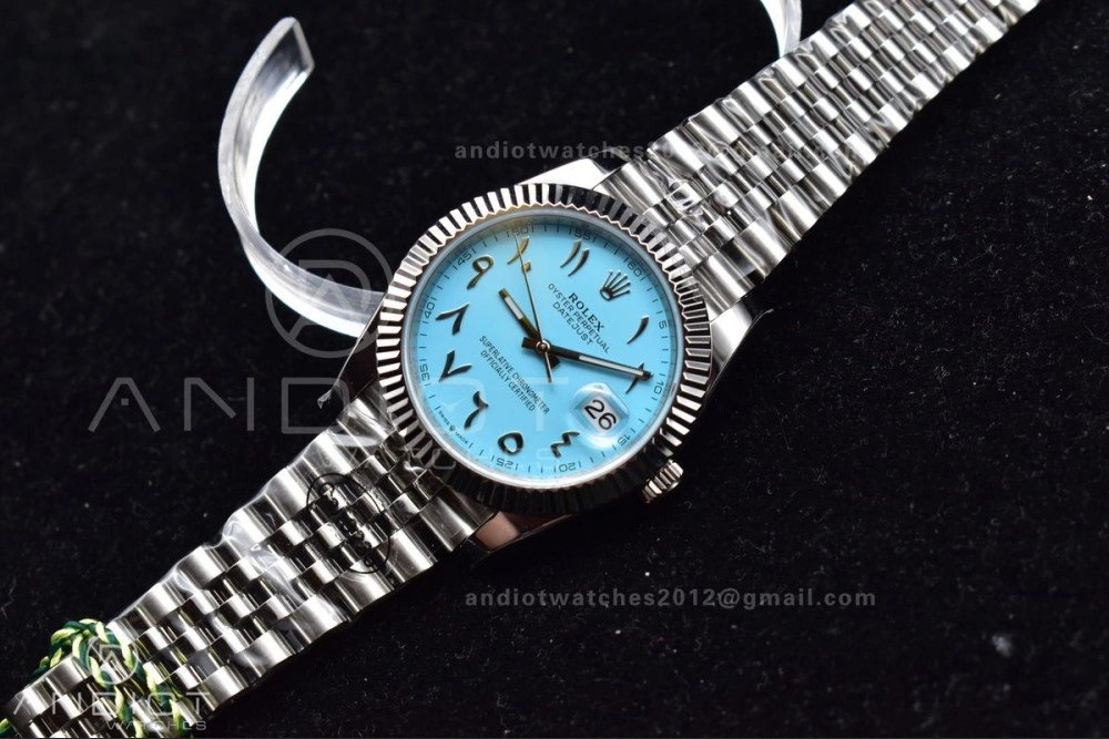 DateJust 41 126334 DIWF 1:1 Best Edition 904L Steel Tiffany Blue Dial Arabic Marker on Jubilee Bracelet SA Seasonal 636