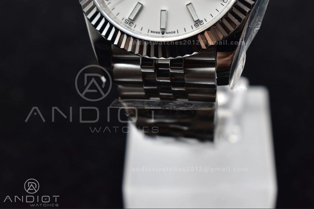 WrinkleFree DateJust 41 126334 DIWF 1:1 Best Edition 904L Steel White Stick Dial on Jubilee Bracelet SA 645
