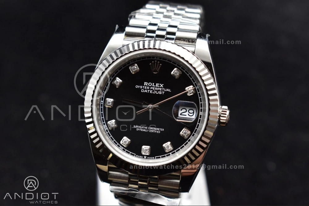 DateJust 41 SS 126334 Clean 1:1 Best Edition 904L Steel Black Diamonds Dial on Jubilee Bracelet VR Durable 407