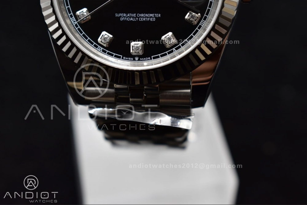 DateJust 41 SS 126334 Clean 1:1 Best Edition 904L Steel Black Diamonds Dial on Jubilee Bracelet VR Durable 407