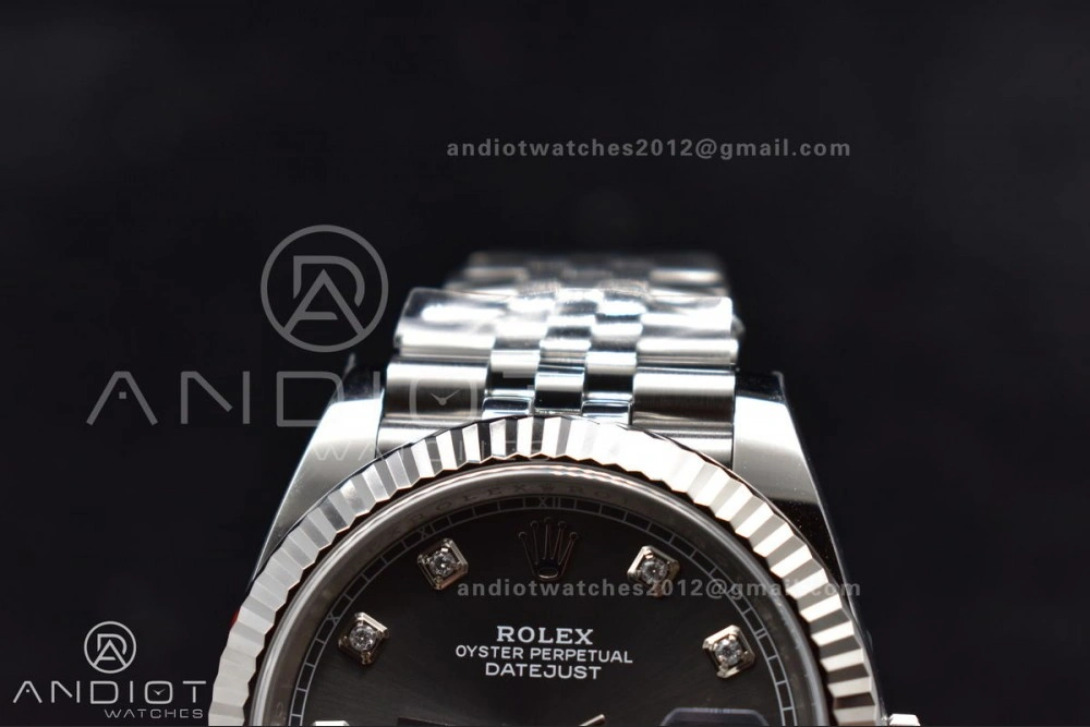 DateJust 41 SS 126334 Clean 1:1 Best Edition 904L Steel Grey Diamonds Dial On Jubilee Bracelet VR SmartChoice 421