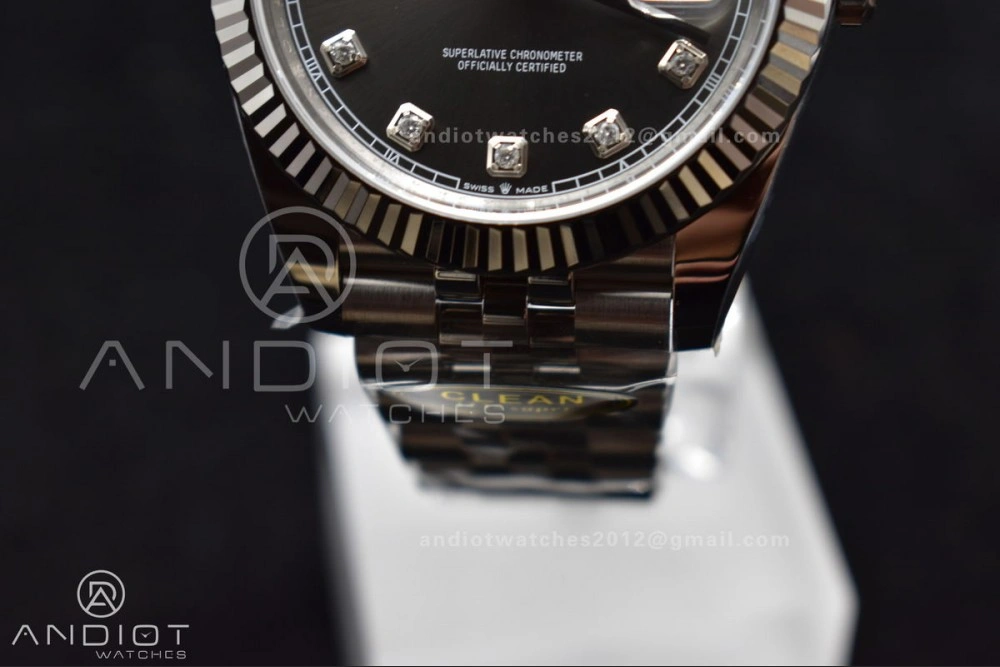 DateJust 41 SS 126334 Clean 1:1 Best Edition 904L Steel Grey Diamonds Dial On Jubilee Bracelet VR SmartChoice 421