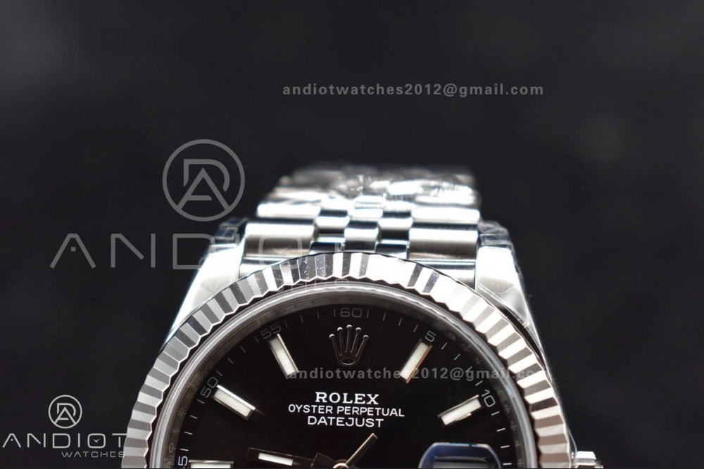 GoodFit DateJust 41 SS 126334 VSF 1:1 Best Edition 904L Steel Black Stick Dial on Jubilee Bracelet VS 392
