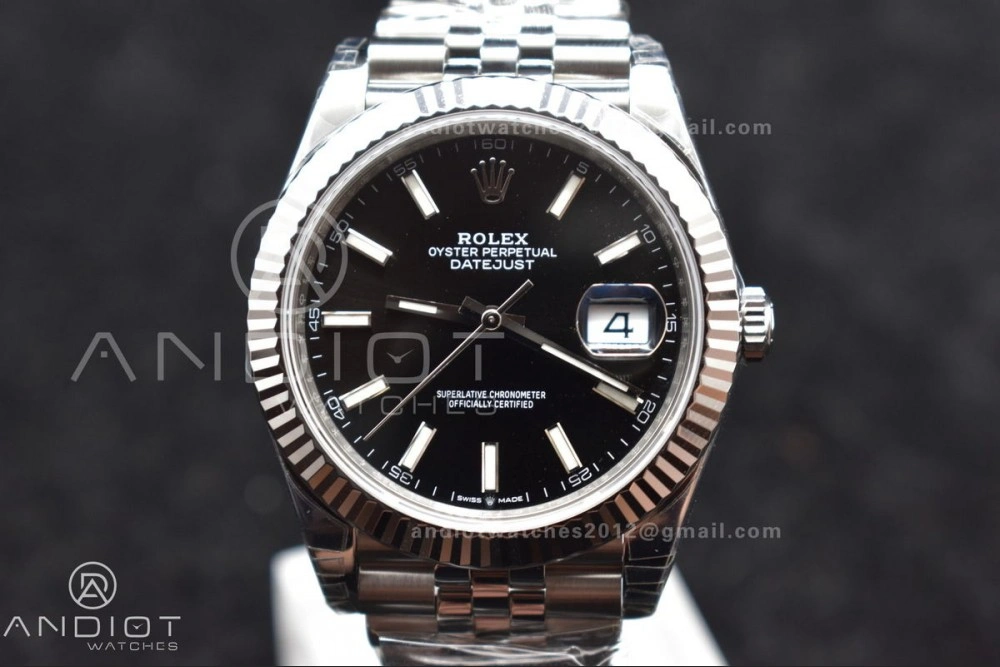 GoodFit DateJust 41 SS 126334 VSF 1:1 Best Edition 904L Steel Black Stick Dial on Jubilee Bracelet VS 392