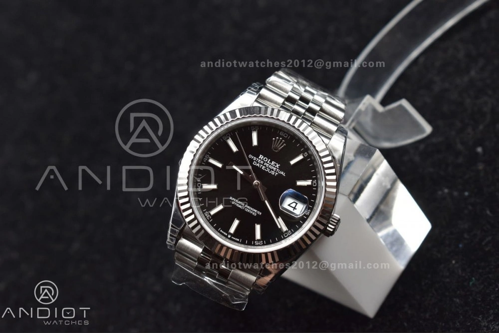 GoodFit DateJust 41 SS 126334 VSF 1:1 Best Edition 904L Steel Black Stick Dial on Jubilee Bracelet VS 392