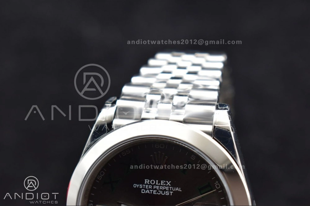 DateJust 41 SS 126334 VSF 1:1 Best Edition 904L Steel Gray Dial Green Roman on Jubilee Bracelet VS TopPick 642