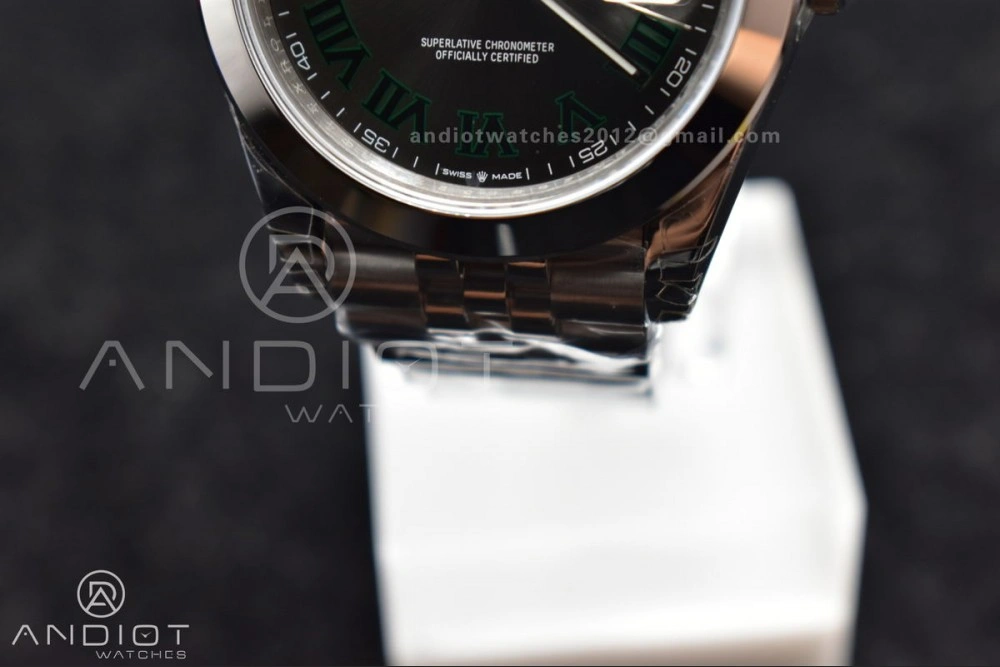DateJust 41 SS 126334 VSF 1:1 Best Edition 904L Steel Gray Dial Green Roman on Jubilee Bracelet VS TopPick 642
