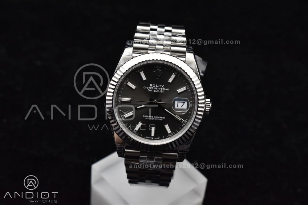 DateJust 41 SS 126334 VSF 1:1 Best Edition 904L Steel Grey Stick Dial On Jubilee Bracelet VS Neat 644