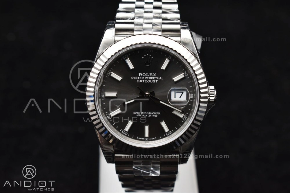 DateJust 41 SS 126334 VSF 1:1 Best Edition 904L Steel Grey Stick Dial On Jubilee Bracelet VS Neat 644