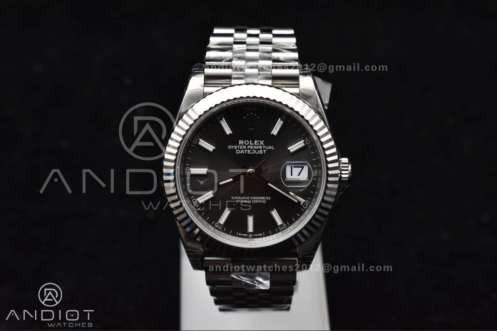 DateJust 41 SS 126334 VSF 1:1 Best Edition 904L Steel Grey Stick Dial On Jubilee Bracelet VS Neat 644