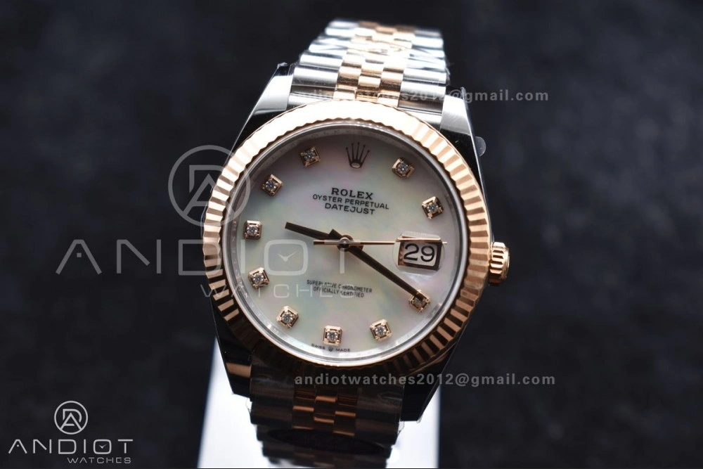 DateJust 41 SS RG 126333 Clean 1:1 Best Edition 904L Steel White MOP Diamonds Dial on Jubilee Bracelet VR Contemporary 655