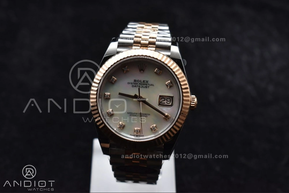 DateJust 41 SS RG 126333 Clean 1:1 Best Edition 904L Steel White MOP Diamonds Dial on Jubilee Bracelet VR Contemporary 655