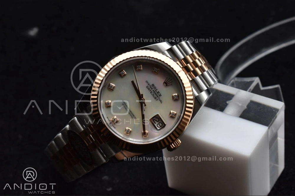 DateJust 41 SS RG 126333 Clean 1:1 Best Edition 904L Steel White MOP Diamonds Dial on Jubilee Bracelet VR Contemporary 655