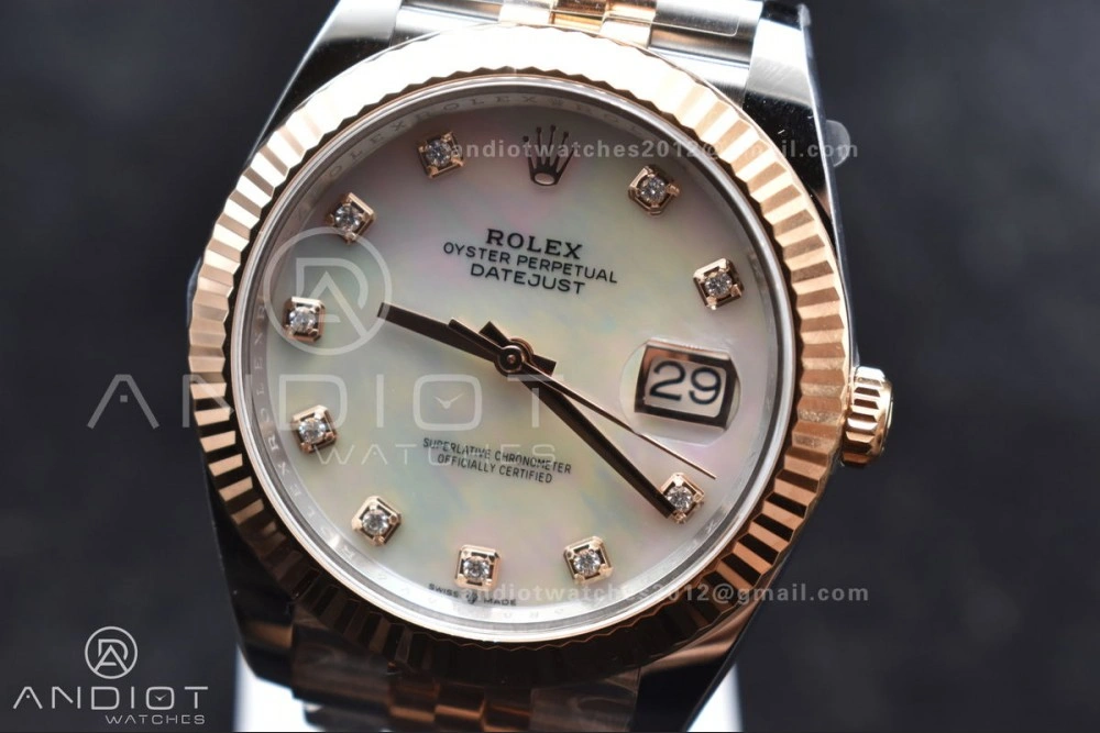 DateJust 41 SS RG 126333 Clean 1:1 Best Edition 904L Steel White MOP Diamonds Dial on Jubilee Bracelet VR Contemporary 655