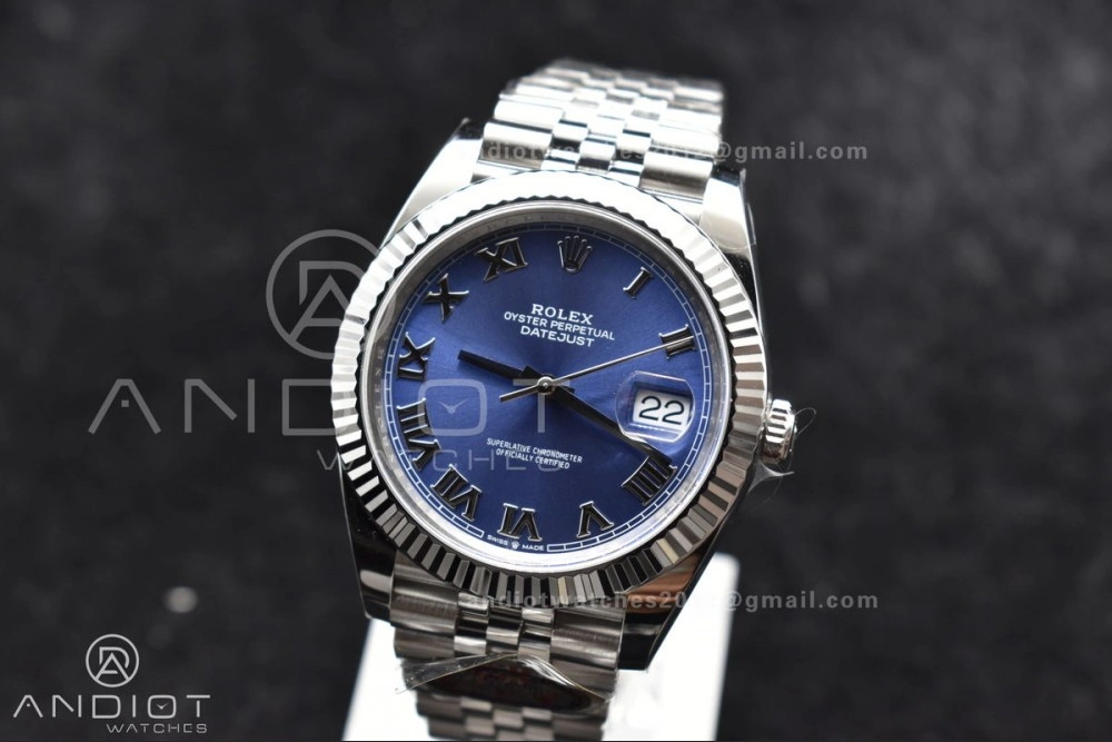 Datejust 41 SS 904L Steel Clean 1:1 Best Edition Blue Roman Dial on Jubilee Bracelet VR TopPick 650