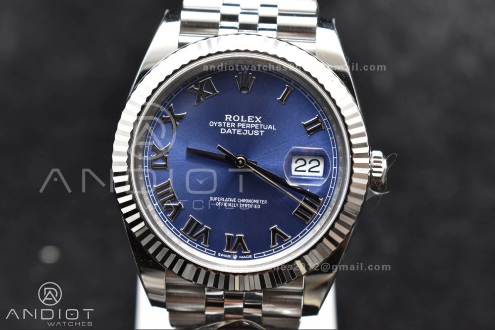 Datejust 41 SS 904L Steel Clean 1:1 Best Edition Blue Roman Dial on Jubilee Bracelet VR TopPick 650