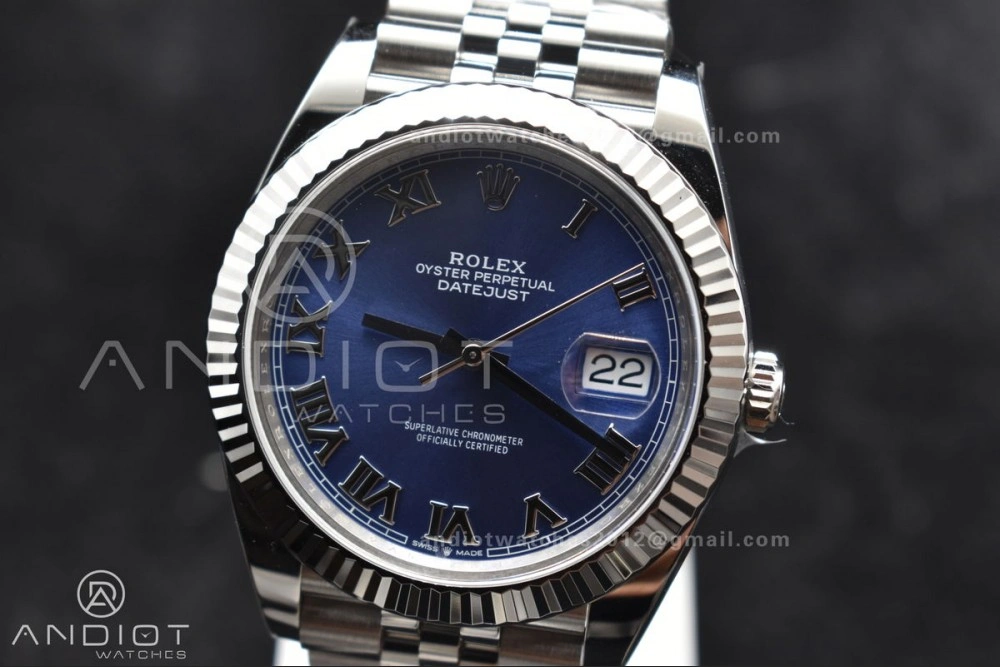 Datejust 41 SS 904L Steel Clean 1:1 Best Edition Blue Roman Dial on Jubilee Bracelet VR TopPick 650
