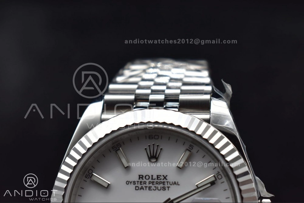 Stylish Datejust 41 SS 904L Steel WF 1:1 Best Edition White Stick Dial on SS Jubilee Bracelet A 649