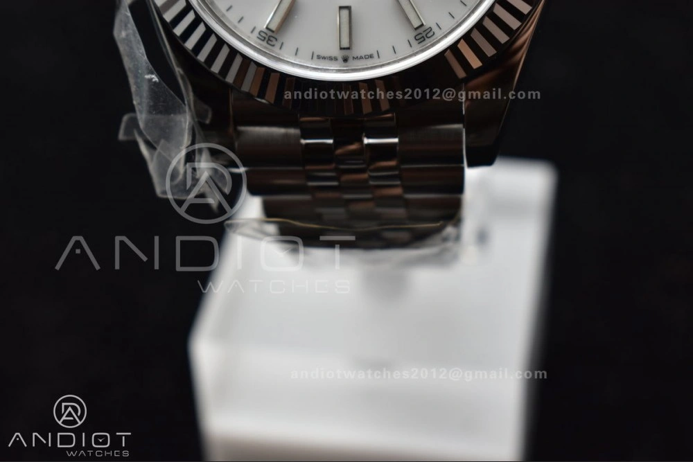 Stylish Datejust 41 SS 904L Steel WF 1:1 Best Edition White Stick Dial on SS Jubilee Bracelet A 649