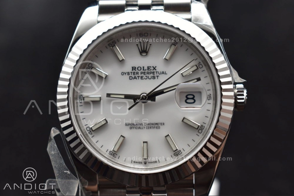 Stylish Datejust 41 SS 904L Steel WF 1:1 Best Edition White Stick Dial on SS Jubilee Bracelet A 649