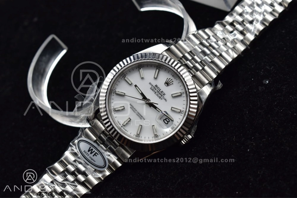 Stylish Datejust 41 SS 904L Steel WF 1:1 Best Edition White Stick Dial on SS Jubilee Bracelet A 649