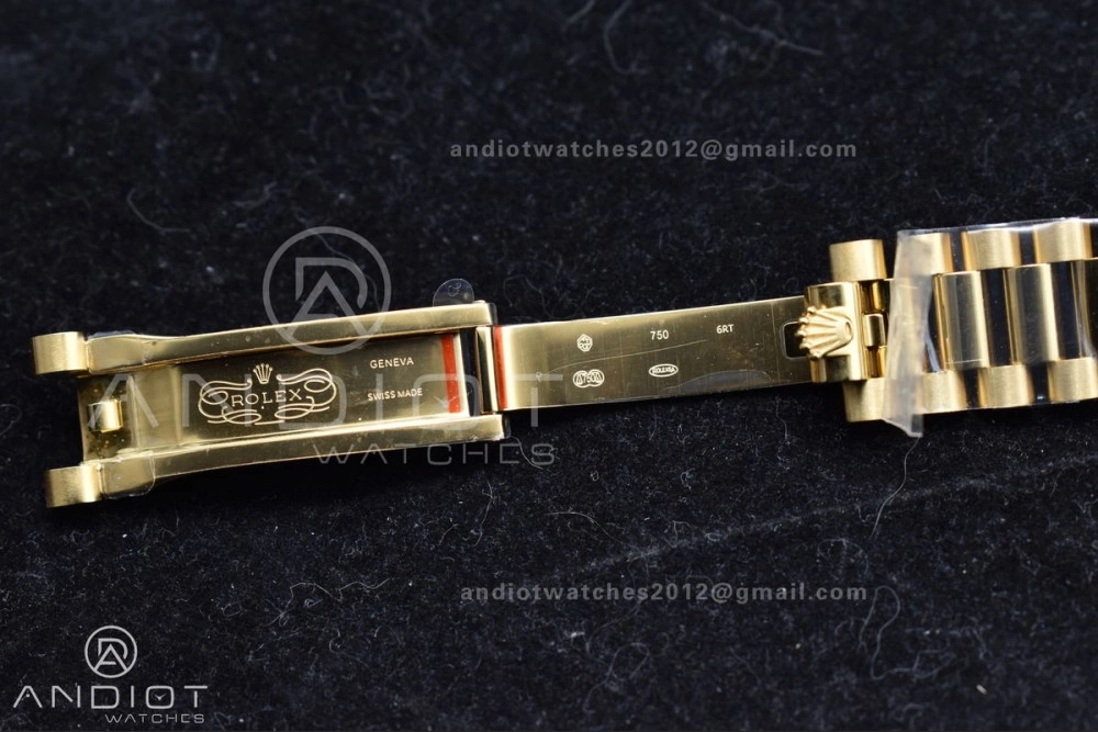 Day Date 36 YG RAF 1:1 Best Edition Red Carnelian Dial on YG Bracelet A Snug 653