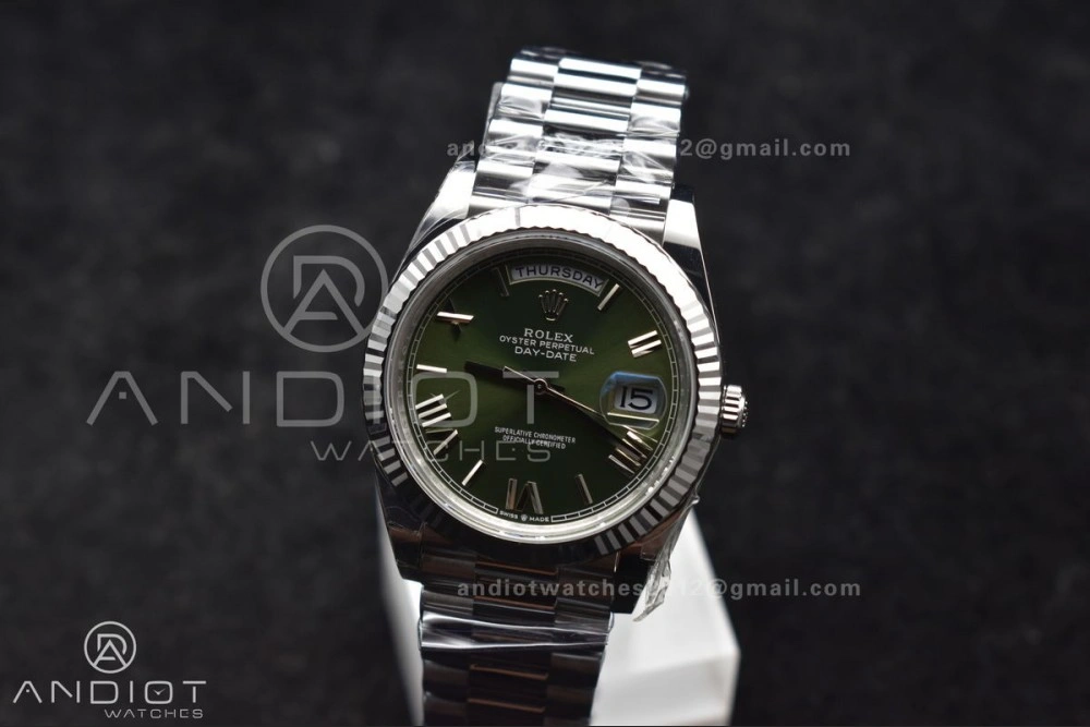Day Date 40 SS 228239 THBF 1:1 Best Edition Green Roman Dial on President Bracelet VR3255 (Gain Weight) Vibrant 662