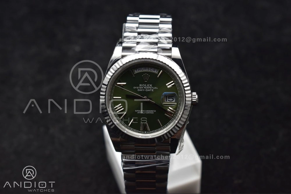 Day Date 40 SS 228239 THBF 1:1 Best Edition Green Roman Dial on President Bracelet VR3255 (Gain Weight) Vibrant 662